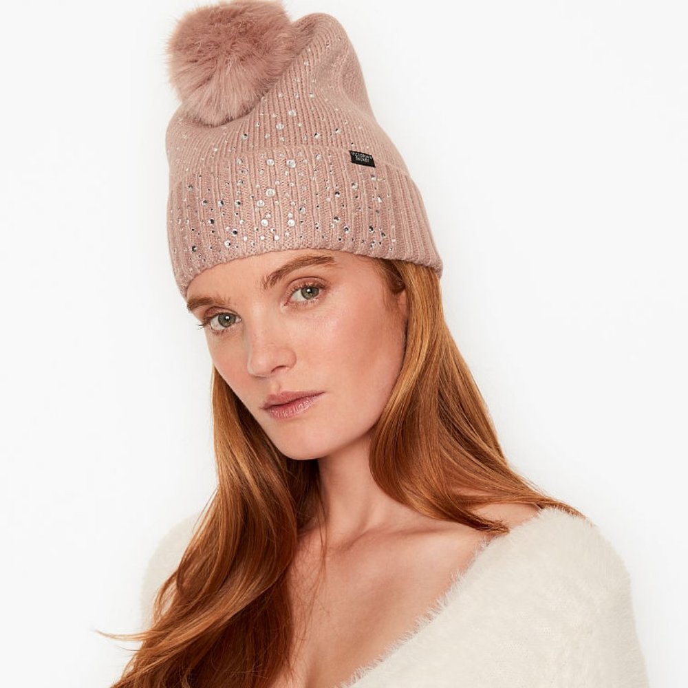 Victoria's Secret Rhinestone Beanie NWT - Picture 3 of 3